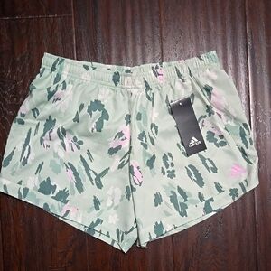 Adidas Light Green Lined Shorts - Girls Size XL (16)